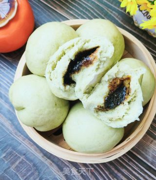 艾叶黑芝麻馒头的做法步骤：12