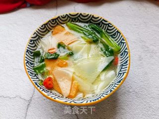 鸡毛菜南瓜面片的做法步骤：14