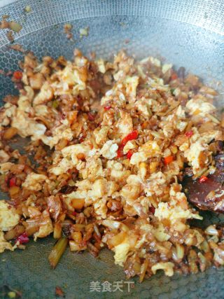 辣菜梗炒鸡蛋的做法步骤：13