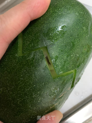 蒲翅瑤柱迷你冬瓜盅的做法步骤：4