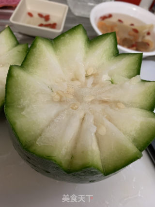 蒲翅瑤柱迷你冬瓜盅的做法步骤：5