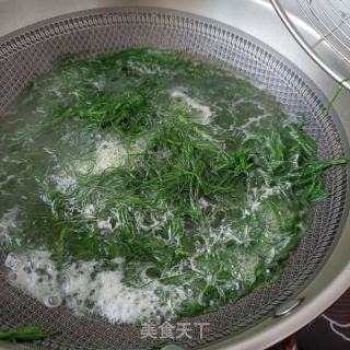 蒜泥毛蓬菜的做法步骤：3