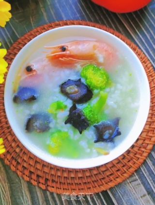 西蓝花、海参粥的做法步骤：13