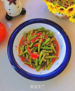 西红柿炒豆角的做法步骤：9