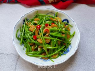 海米炒红薯梗儿的做法步骤：13