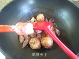 茄子烧油面筋塞肉的做法步骤：14