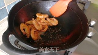 小炒鲜虾娃娃菜的做法步骤：5