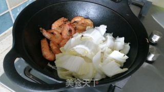 小炒鲜虾娃娃菜的做法步骤：6