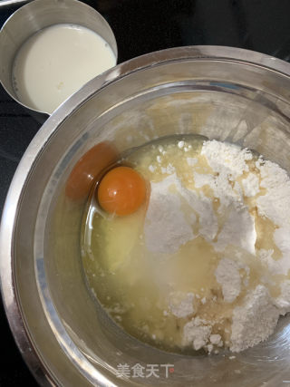 鬆餅粉堅果蛋糕的做法步骤：1