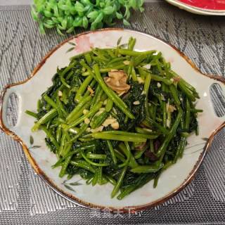 蒜蓉油渣红薯叶的做法