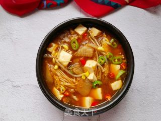 泡菜大酱汤的做法步骤：16