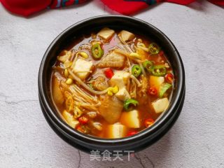 泡菜大酱汤的做法步骤：17