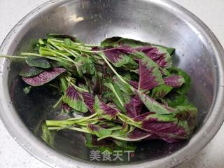 苋菜鸡蛋煎饼的做法步骤：2