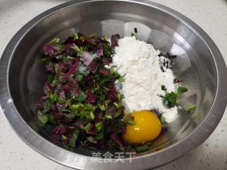 苋菜鸡蛋煎饼的做法步骤：4