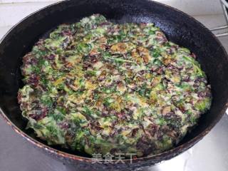苋菜鸡蛋煎饼的做法步骤：7