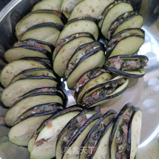 煎毛蓬菜肉茄盒的做法步骤：10