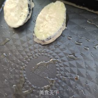 煎毛蓬菜肉茄盒的做法步骤：13