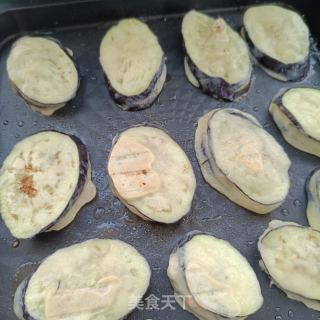 煎毛蓬菜肉茄盒的做法步骤：14