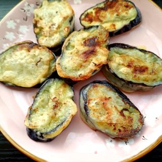 煎毛蓬菜肉茄盒的做法步骤：16