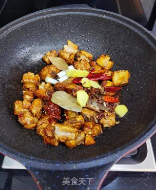 白不老豆角炖排骨的做法步骤：7