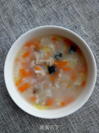 胡萝卜皮蛋瘦肉粥的做法步骤：5
