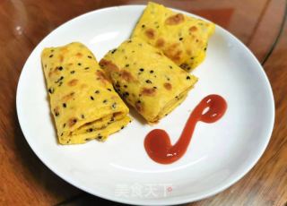 鸡蛋芝麻饼的做法步骤：7