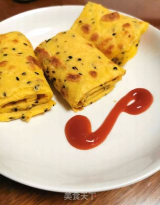 鸡蛋芝麻饼的做法步骤：8