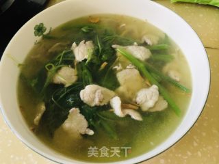 南瓜尖瘦肉汤的做法步骤：8