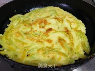 苦瓜鸡蛋煎饼的做法步骤：6