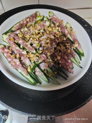 清蒸秋葵酿肉的做法步骤：6