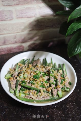 清蒸秋葵酿肉的做法步骤：8