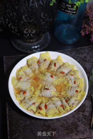 娃娃菜蒸肉的做法