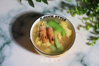 丝瓜鸡蛋虾头汤的做法步骤：10
