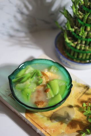 丝瓜煎鸡蛋汤的做法步骤：6