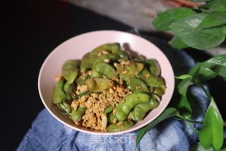 扁豆炒肉末的做法
