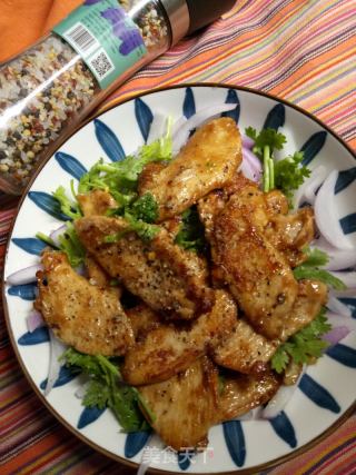 香煎鸡胸肉的做法步骤：6