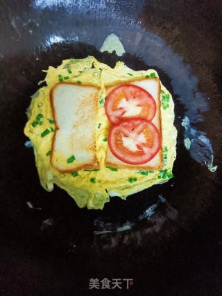 葱花番茄吐司的做法步骤：6