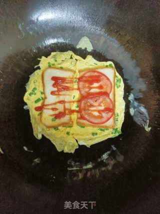 葱花番茄吐司的做法步骤：7
