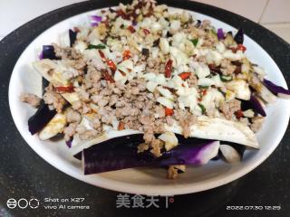蒜蓉肉末蒸茄子的做法步骤：7