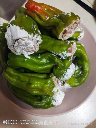 青椒酿肉的做法步骤：3