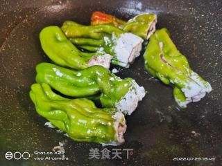 青椒酿肉的做法步骤：4