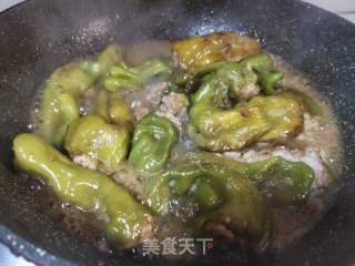 青椒酿肉的做法步骤：8