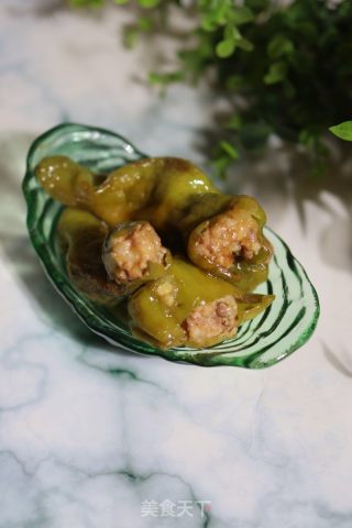 青椒酿肉的做法步骤：10