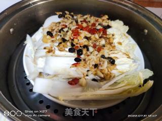 蒜蓉娃娃菜蒸豆芽的做法步骤：7