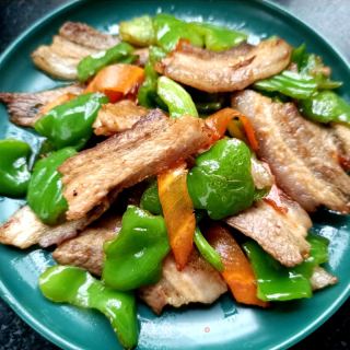 皱皮椒回锅肉的做法步骤：16