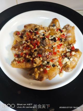 蒜蓉剁椒蒸鸡中翅的做法步骤：5
