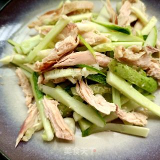 鸡胸肉拌黄瓜条的做法步骤：7