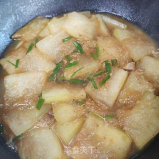 肉片虾皮焖冬瓜的做法步骤：8