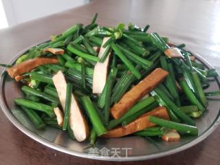 韭苔炒香干的做法步骤：6