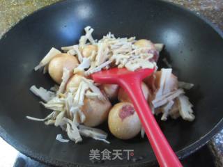 水笋烧油面筋塞肉的做法步骤：7